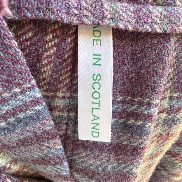 VTG James Pringle Wool Scottish Cranberry Plaid in Women's 14 - Picture 8 of 8